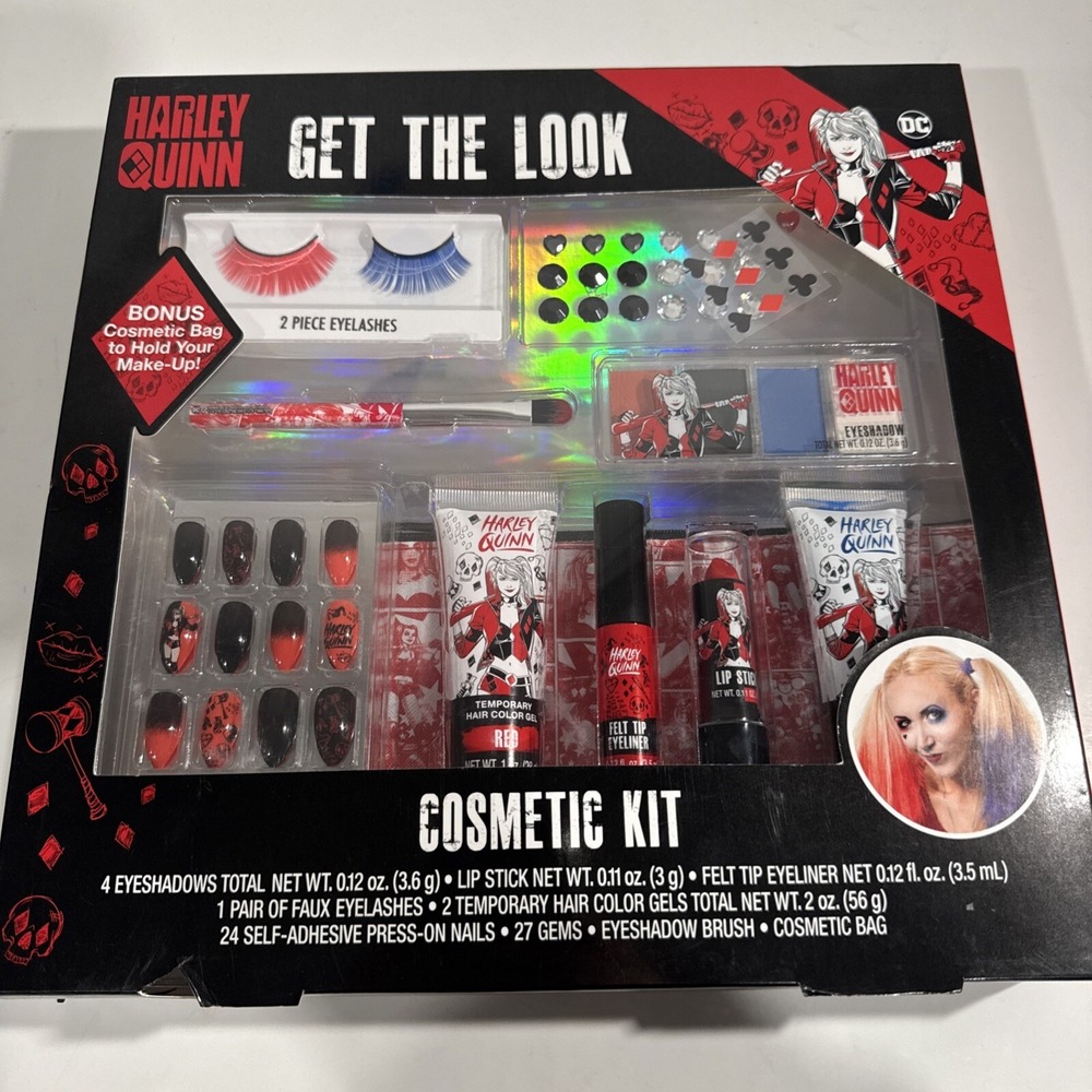 DC Comics Villains Get The‎ Look Harley Quinn Cosmetic Halloween Makeup Kit